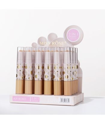 7601-158H24 Double  tube, one end concealer stick, one end liquid concealer, 6color 24 display boxes