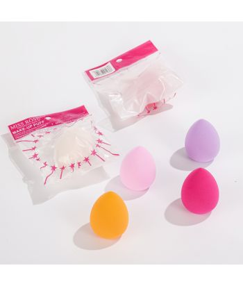 7204-012M   make up puff,single bag package , 40pcs in inner box, 6 color mix ctn
