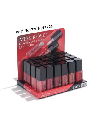 7701-517Z24 12 color moisturizing lip gloss ,24 pcs in display box