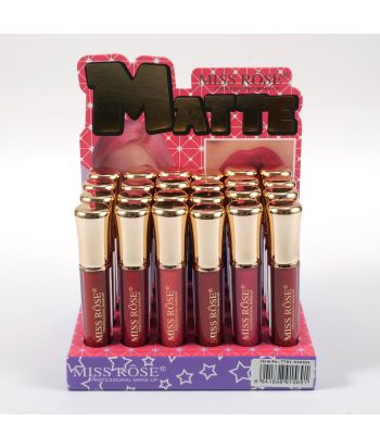 7701-038X24 Matte lip gloss 24 color sets, 24 display boxes