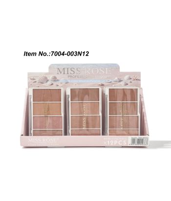 7004-003N12  4colors blusher of 3 sets colors of 12pcs  in a display boxes