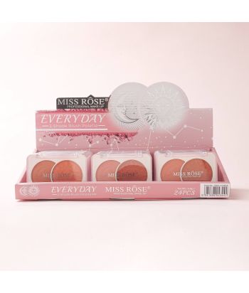 7004-113N24  double colors blusher of 4 sets colors of 24pcs  in a display boxes