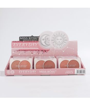 7004-113N24  double colors blusher of 4 sets colors of 24pcs  in a display boxes