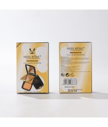 7003-131Y Injection black shell color compact, two-color powder + one-color concealer of single package 
