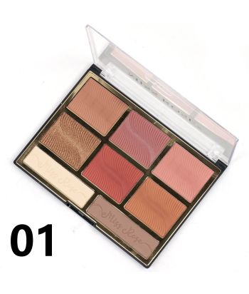 7004-022N1 8color make up kit, 6-color blush 2 -color bronzer