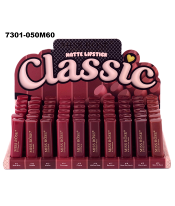 7301-050M60 10 color lipstick 60pcs in display box